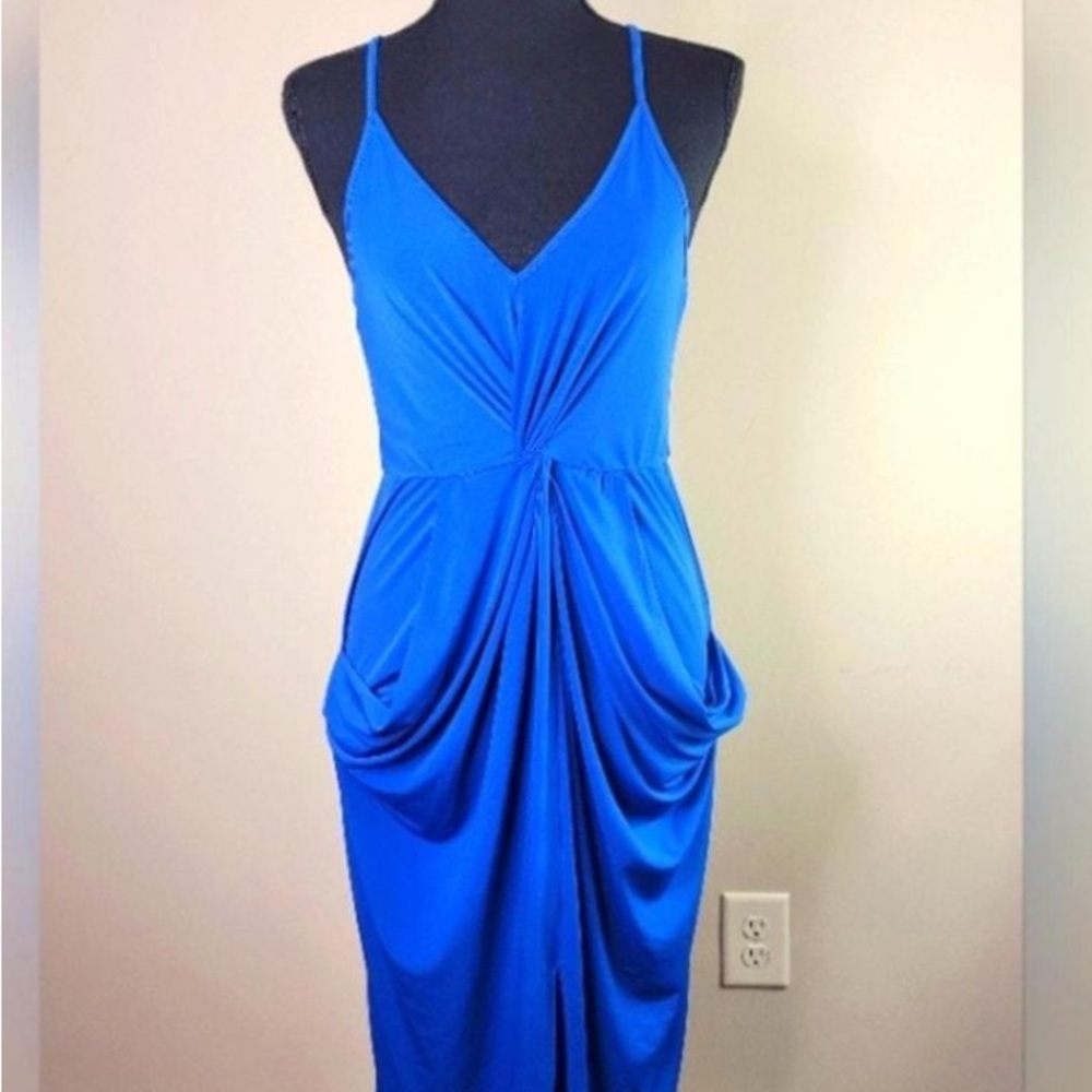BCBG Generation blue L Women's Drape Dress